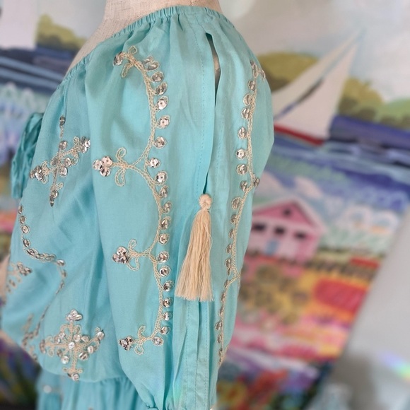 NEW! Blue Ginger Sequined Cover Up Dress - Picture 11 of 11